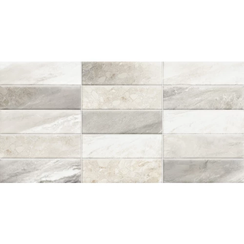 Плитка настенная ALMA Ceramica Adriatic рельефная матовая серая TWA3060ADT17 60х30 см