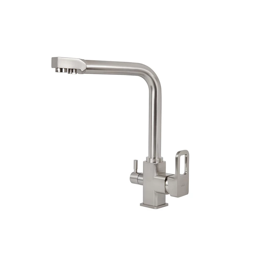 Смеситель для кухни Viko боковой под фильтр Ø35 Silver латунь V-5705