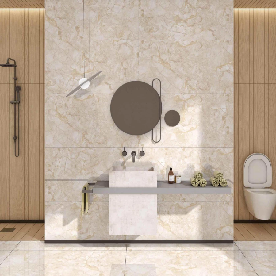 Керамогранит Belleza Flemingo Ivory Golden Glossy Carving GS MG 120х60 см