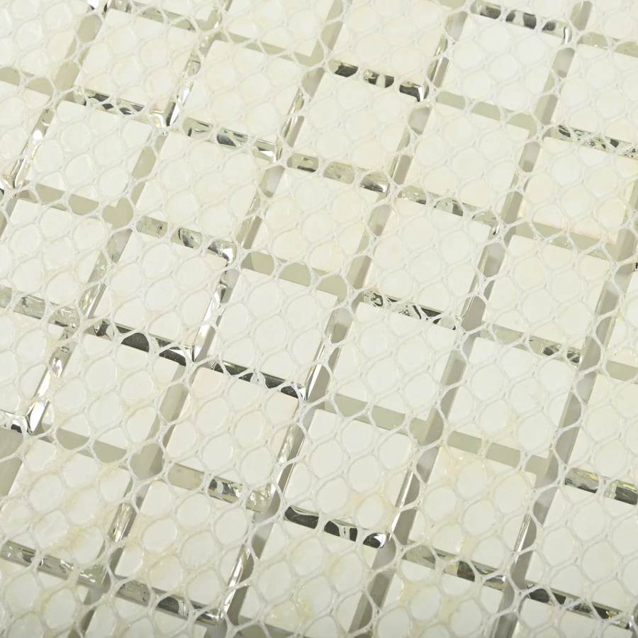 Мозаика Bonaparte Стеклянная мозаика Apollo 15х15 белая 30х30 см