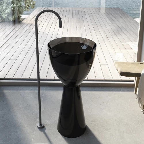 Раковина отдельностоящая прозрачная Abber Kristall AT2703Onyx