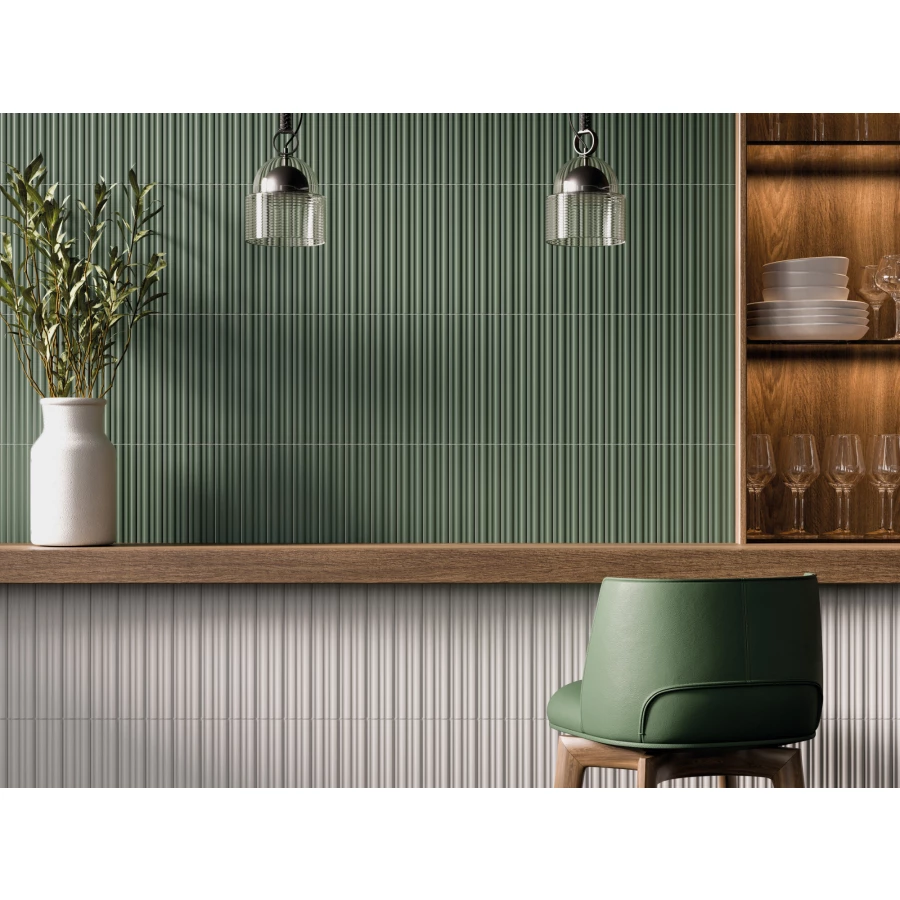 Плитка настенная Harmony Peronda Rainbow Green матовая зелёная 5007041738 25х5 см