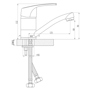 Смеситель для кухни Rossinka D40-22 хром
