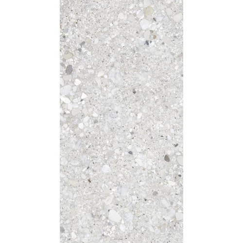 Керамогранит Creanza Gliato Terrazzo Solido матовый с микрогранулами светло-серый SL1001-A 120х60 см