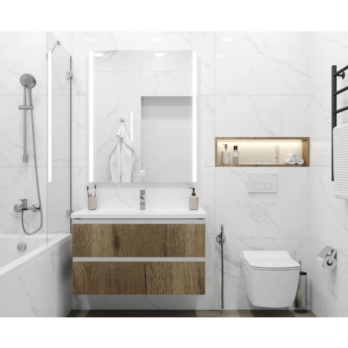 Керамогранит Ceradim Statuario Justice Grey Полированный белый 120х60 см