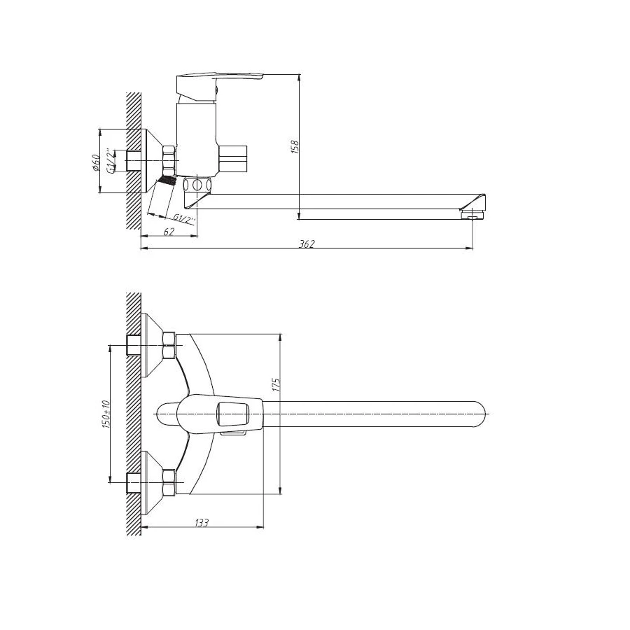 Смеситель для ванны и душа Esko leon LN 31