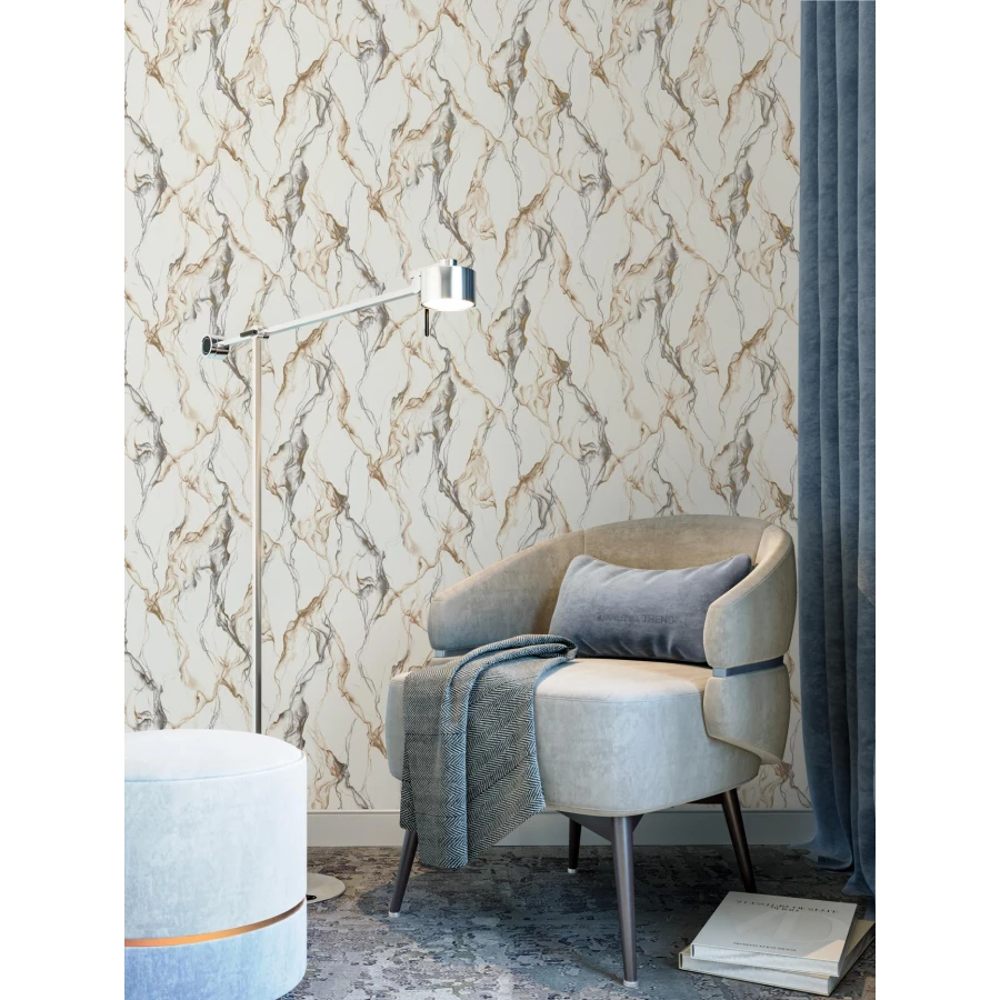 Обои флизелиновые Palitra Trend Trend Glam TrendColor бежевые TC72289-21 1,06х10,05 м