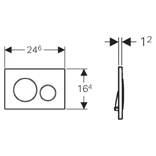 Смывная клавиша Geberit Sigma 20 черный глянцевый 115.882.DW.1