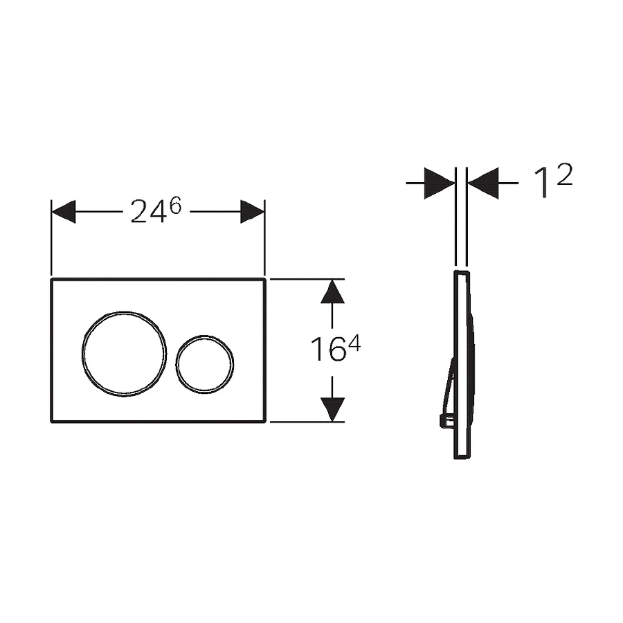 Смывная клавиша Geberit Sigma 20 черный глянцевый 115.882.DW.1