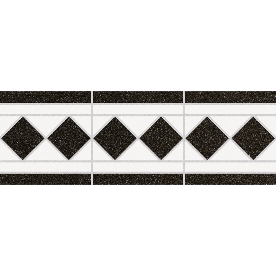 Бордюр Peronda House of Vanity C.HV-12 матовый черно-белый 3513014683 33х11 см