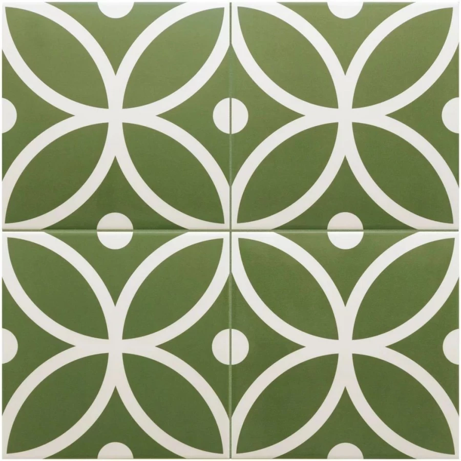 Керамогранит Equipe Rivoli Bergen Verde матовый зеленый 30710 20х20 см