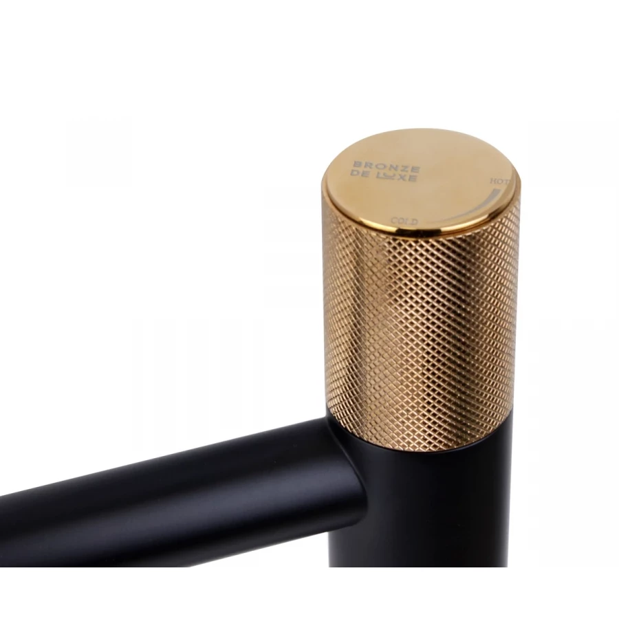 Смеситель высокий Bronze de Luxe Avangarde 2030MH черный, розовое золото