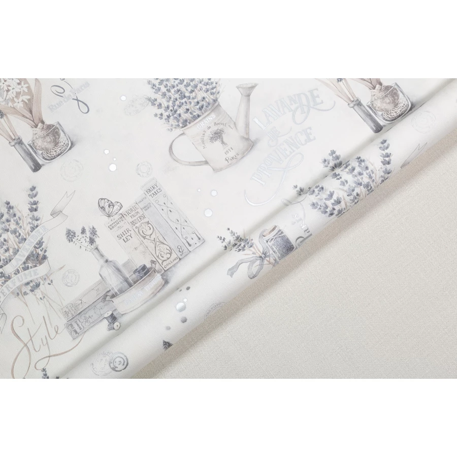 Обои флизелиновые Palitra Home Lavande HomeColor серые HC71986-44 1,06х10,05 м