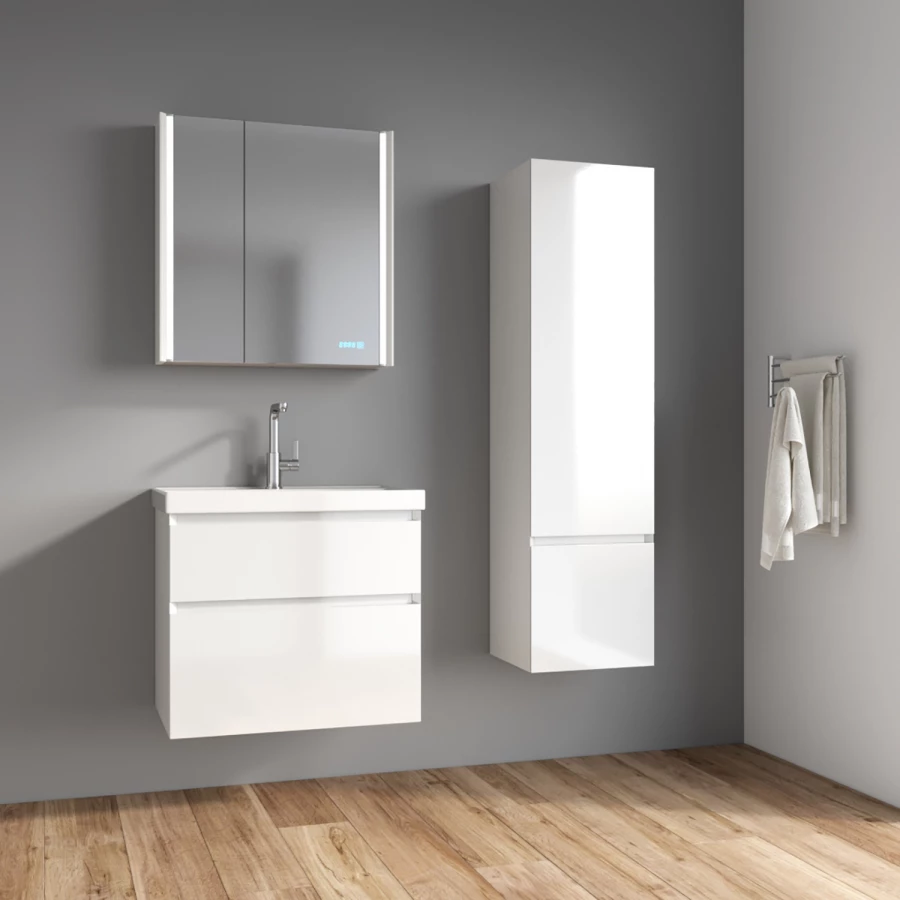 Комплект тумба Azario Velluto 80 подвесная с раковиной Slim 80 белый матовый CS00088603 80х45х66 см