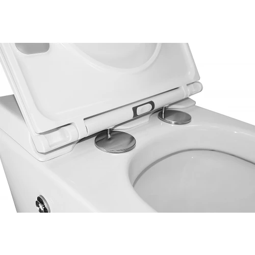 Унитаз импульсный Azario напольный полукруглый быстросъемное сиденье микролифт монтажная рама в комплекте AZ-102 36х57х45 см