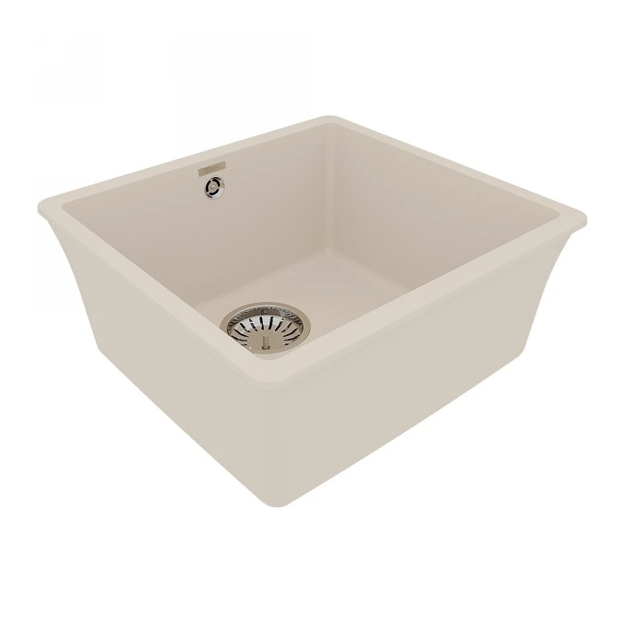 Кухонная мойка Lemark Sinara 440-U подстольного монтажа из кварцгранита цвет шампань 9910072