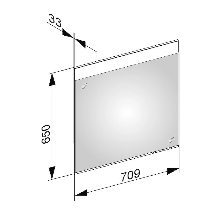 Зеркало для ванны Keuco Edition 400 11596171500