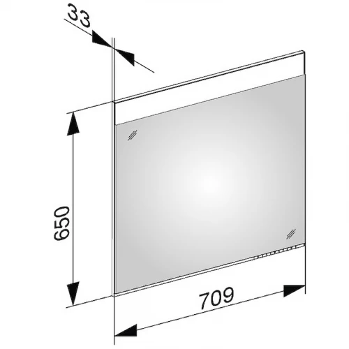 Зеркало для ванны Keuco Edition 400 11596171500