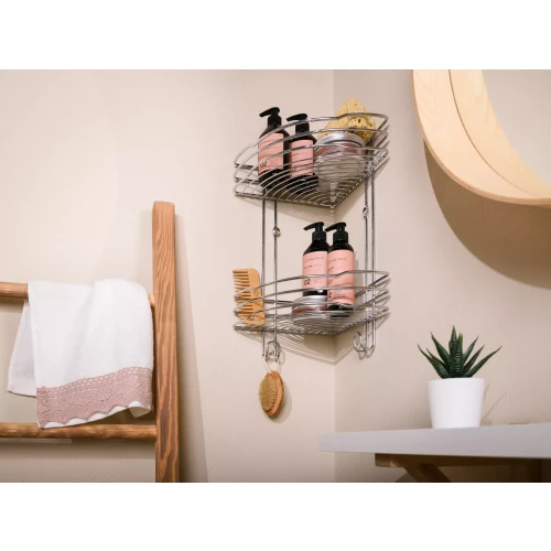 Полка угловая ЧМЗ Стамбул 501-005-01 хром 22,2х22,2х43,7 см