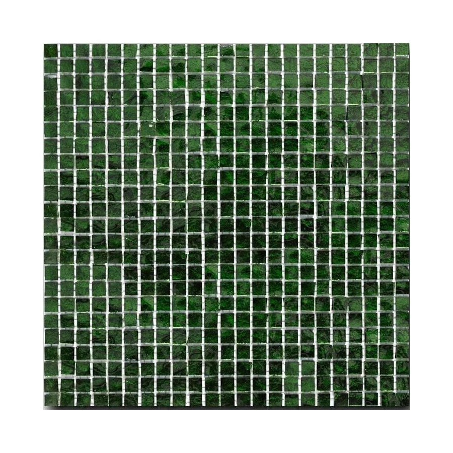 Стеклянная мозаика Art&Natura Murano Specchio 15 15x15 глянцевая зеленая MS15-15x15 30х30 см