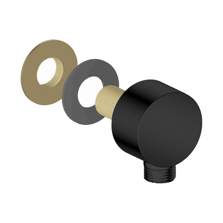 Шланговое подсоединение Aquatek матовый черный AQ2454MB