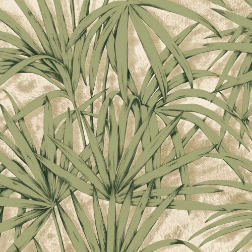 Обои флизелиновые Zambaiti Parati Savana зеленые 77543 0,53х10,05 м