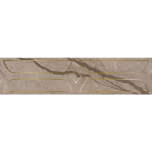 Плитка настенная Kerama Marazzi Ифран Бордюр обрезной глянцевый светло-бежевый KMB3STA010BR 60x14,5 см