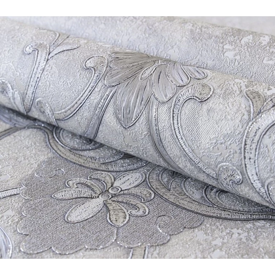 Обои флизелиновые Аспект Deluxe Рафаэль белые 70427-14 1,06х10,05 м