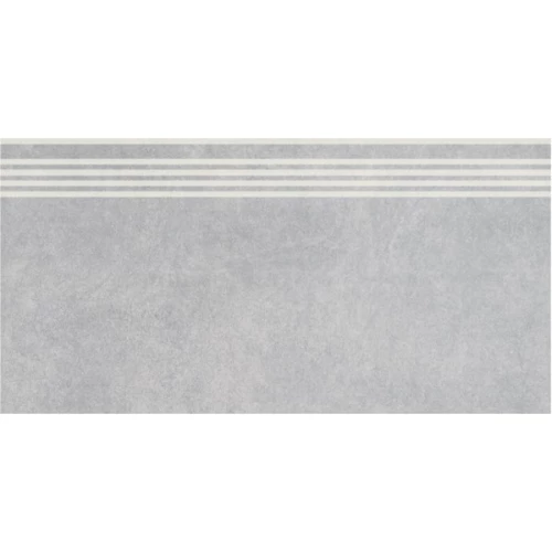 Ступень из керамогранита Kerama Marazzi Королевская дорога матовая светло-серая SG614820R/GR 60х30 см