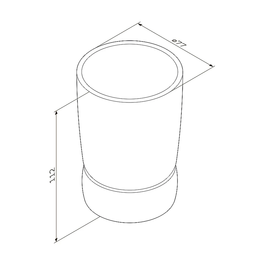 Стеклянный стакан Am Pm Sensation отдельностоящий A3031300