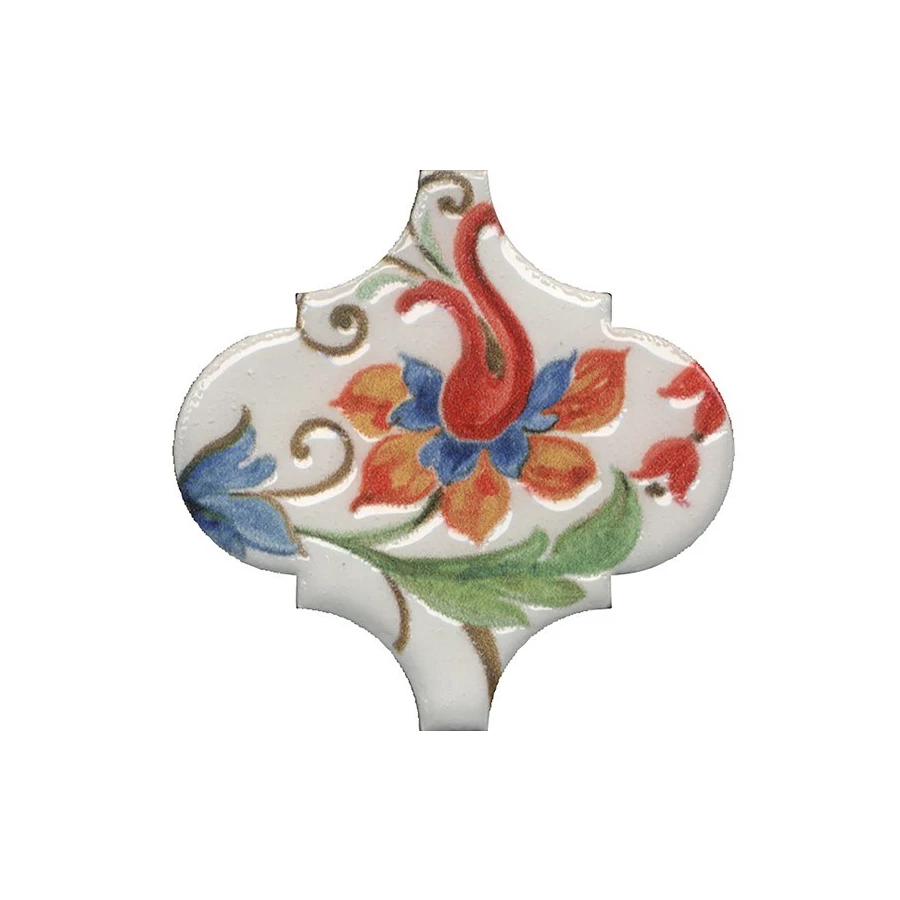 Плитка настенная Kerama Marazzi Арабески Тоскана 7 Декор глянцевый белый VT/A583/65000 6,5x6,5 см