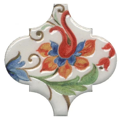 Плитка настенная Kerama Marazzi Арабески Тоскана 7 Декор глянцевый белый VT/A583/65000 6,5x6,5 см