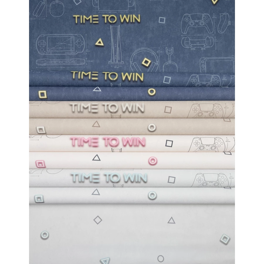 Обои флизелиновые Palitra Home Gamepad HomeColor серые HC72158-14 1,06х10,05 м