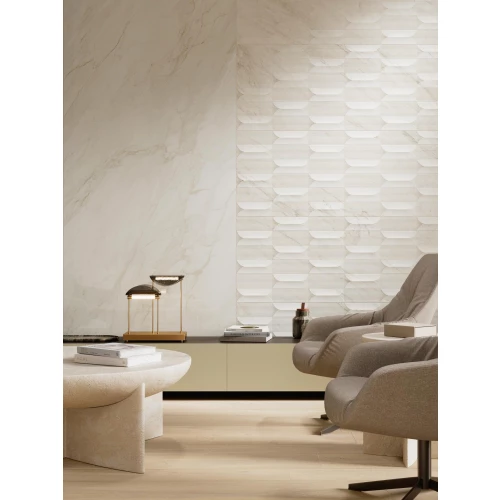 Декор Porcelanosa Глем Вхите Десо / Glem White Deco матовый белый 100354919 150х59,6 см