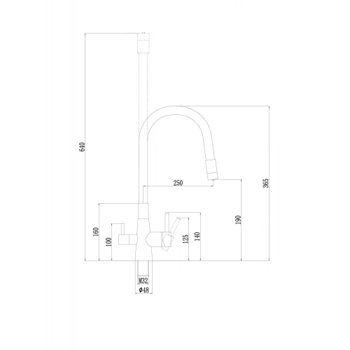 Смеситель Fmark для кухонной мойки под фильтр питьевой воды FS1062-A01
