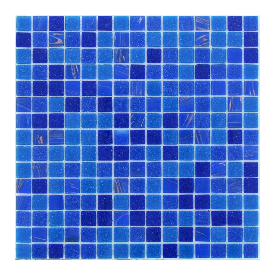 Мозаика Bonaparte Стеклянная мозаика Energy 20х20 полуглянцевая голубая 32,7х32,7 см