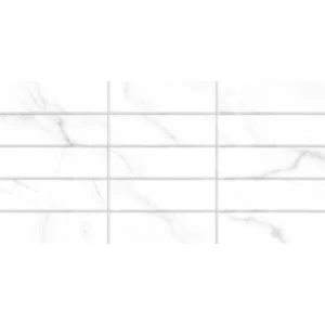 Плитка настенная ALMA Ceramica Bronks рельефная матовая белая TWA3060BRK17 60х30 см