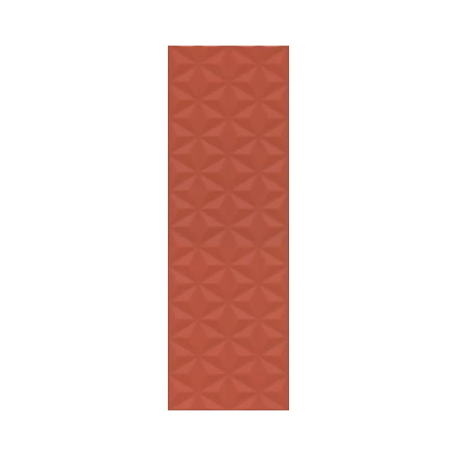 Плитка настенная Kerama Marazzi Диагональ красный структура обрезной 12120R 25*75 см