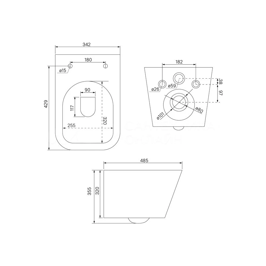 Унитаз подвесной Iddis Bild черный матовый BILR2BMi25