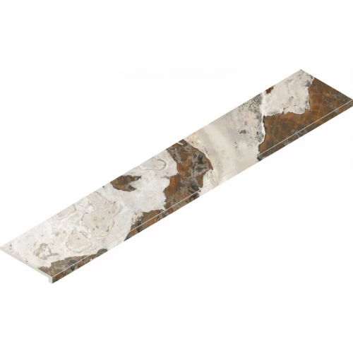 Ступень фронтальная из керамогранита Italon Магма Довер Тайгер Пат светло-коричневая 620070002990 160х33 см