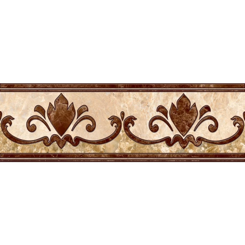 Бордюр напольный InterCerama Emperador коричневый 43*13,7 см