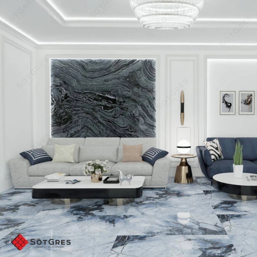 Керамогранит SotGres Summer Blue глянцевый 05B-037 120х60 см