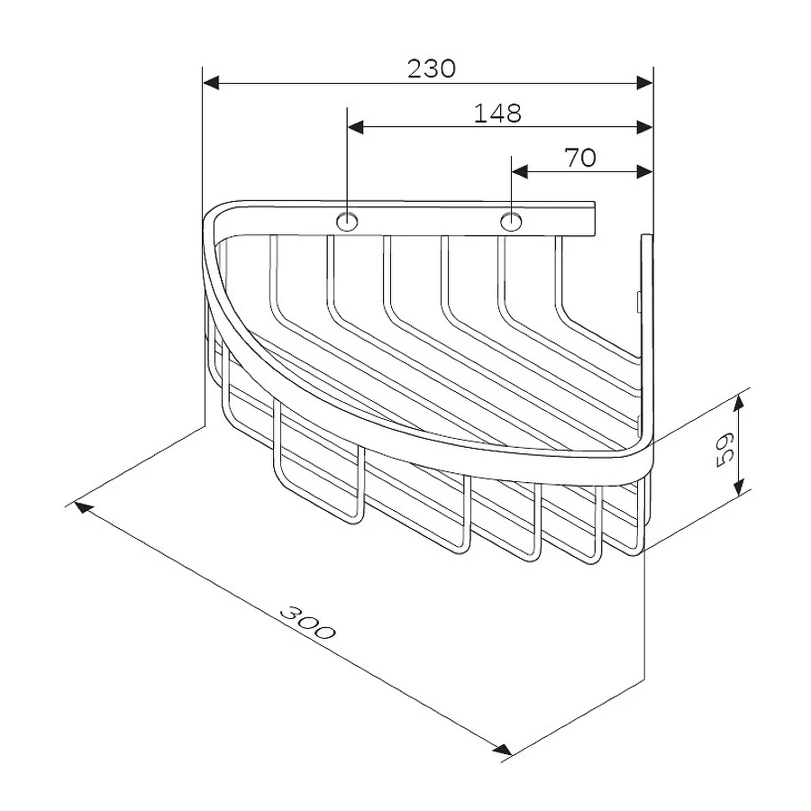 Корзина для душа Am Pm Sense L угловая A7452200