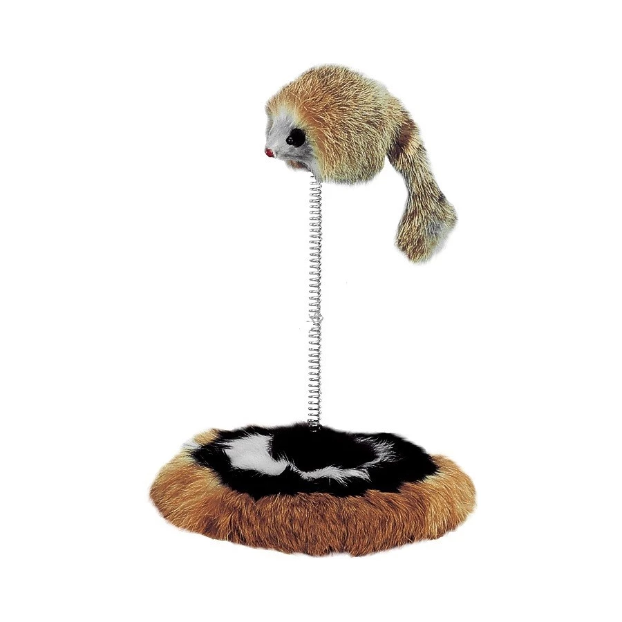 Игрушка для кошек Nobby Мышка на пружине 15 см