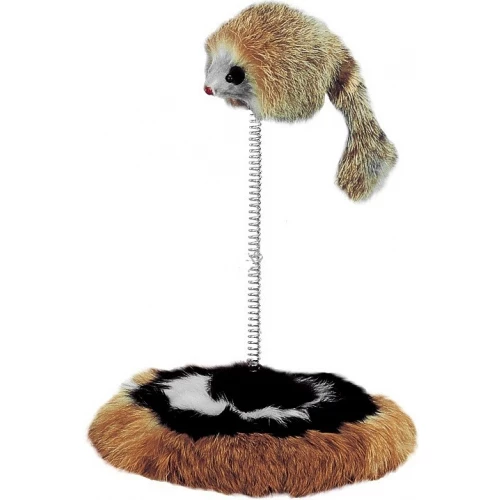 Игрушка для кошек Nobby Мышка на пружине 15 см