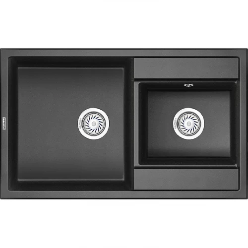 Кухонная мойка Granula 8201, ЧЁРНЫЙ 82х50 см
