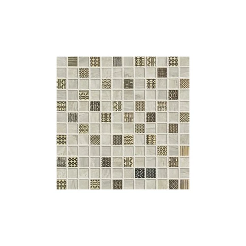 Мозаика Ascot Gemstone Mosaico Ivory глянцевая серая 29,1х29,1 см