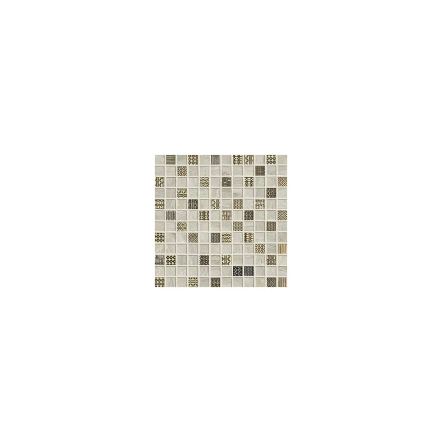 Мозаика Ascot Gemstone Mosaico Ivory глянцевая серая 29,1х29,1 см