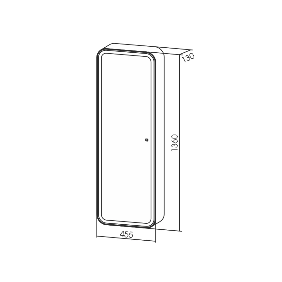 Зеркало-шкаф Azario Понтианак c подсветкой и диммером LED-00002360 45x135 см