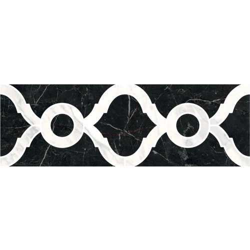 Керамогранит Kerama Marazzi Фрагонар Бордюр матовый чёрный ID92T 30x9,9 см